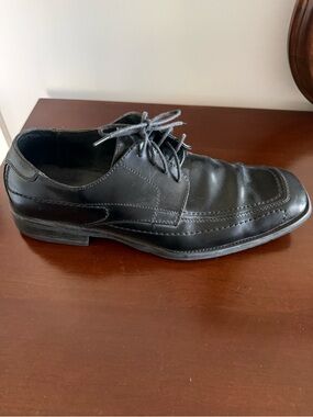 Alfani Black Leather Lace-Up Derby Dress Shoe